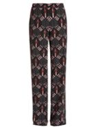 Valentino Love Blade-print Silk Trousers