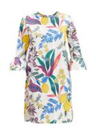 Matchesfashion.com La Doublej - 24/7 Fluted-sleeve Botanical-print Cotton Dress - Womens - White Multi