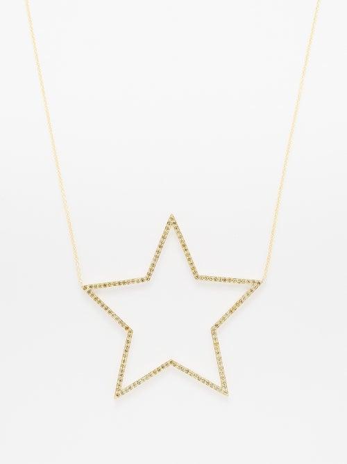 Roxanne First - Giant Star Sapphire & 14kt Gold Necklace - Womens - Yellow Multi