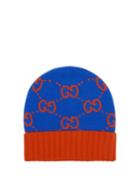 Gucci - Gg-monogram Wool Beanie Hat - Mens - Multi