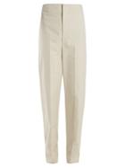 Matchesfashion.com Balenciaga - High Rise Cotton Mariner Trousers - Womens - Ivory