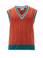 Matchesfashion.com Wales Bonner - Parish Alpaca-blend Vest - Mens - Red