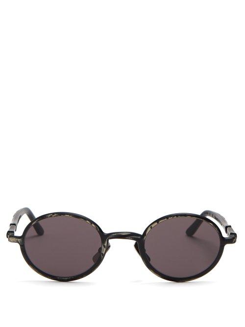 Matchesfashion.com Kuboraum - Round Metal Sunglasses - Mens - Silver