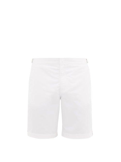 Matchesfashion.com Orlebar Brown - Dane Ii Low-cut Swim Shorts - Mens - White