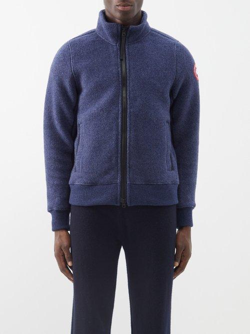Canada Goose - Lawson Wool-blend Fleece Jacket - Mens - Navy