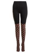 Matchesfashion.com Marine Serre - Moon Print Panelled Leggings - Womens - Brown Multi