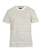 Matchesfashion.com Rag & Bone - Railroad Stripe Cotton Blend T Shirt - Mens - White Multi