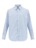 Matchesfashion.com Martine Rose - Striped Cotton Oxford Shirt - Mens - White Multi