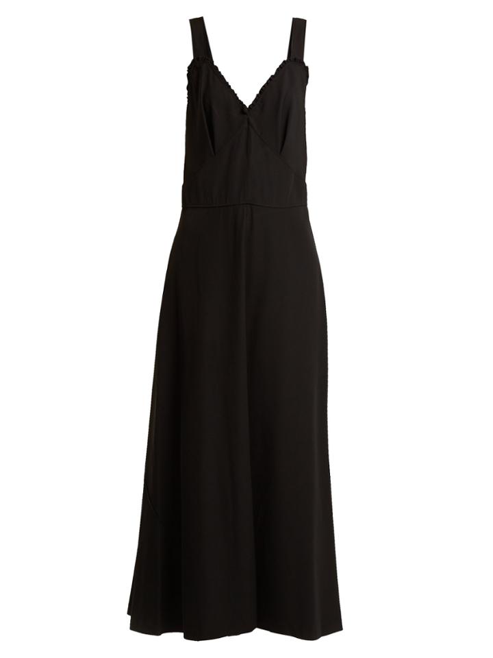 Joseph Greer V-neck Creased-crepe Dress