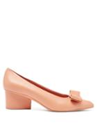 Ladies Shoes Salvatore Ferragamo - Viva Point-toe Leather Pumps - Womens - Light Pink