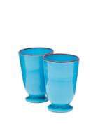 Matchesfashion.com La Doublej - Set Of 2 Murano Glasses - Blue
