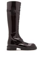 Ann Demeulemeester Knee-high Polished-leather Boots