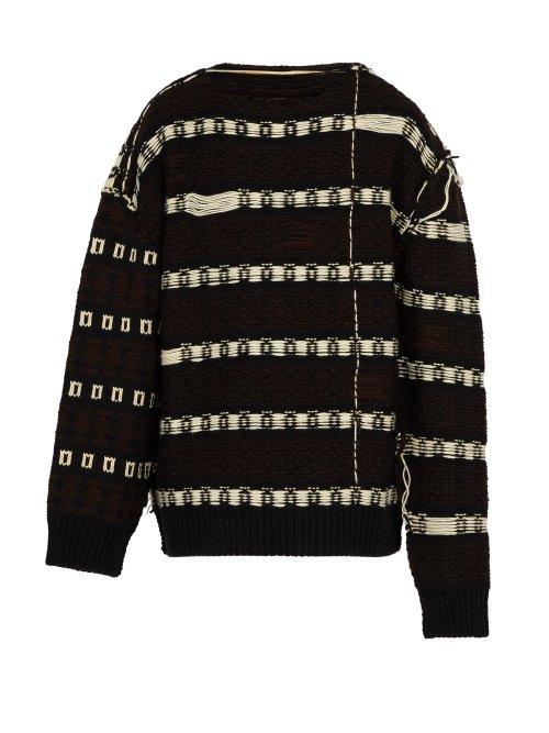 Matchesfashion.com Calvin Klein 205w39nyc - Float Jacquard Wool Blend Sweater - Mens - Black