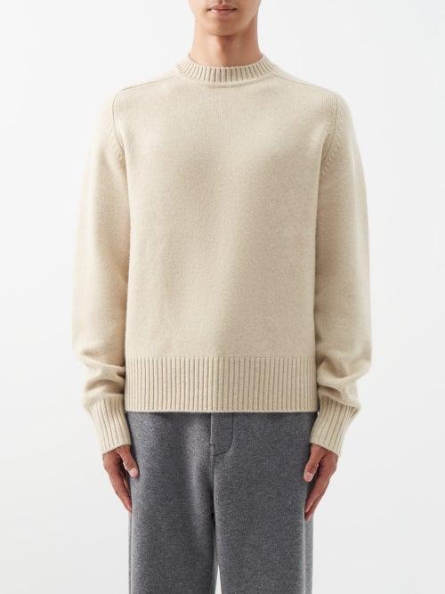 Extreme Cashmere - Bourgeois Stand-collar Cashmere-blend Sweater - Mens - Beige