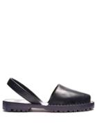 Matchesfashion.com Goya - Leather Slingback Sandals - Womens - Navy