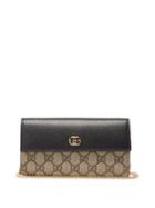 Matchesfashion.com Gucci - Marmont Gg-supreme Canvas And Leather Wallet - Womens - Black Multi
