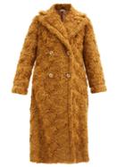 Matchesfashion.com Vika Gazinskaya - Double-breasted Mohair Coat - Womens - Brown