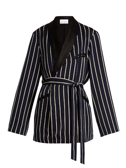 Raey Striped Satin Smoking Jacket