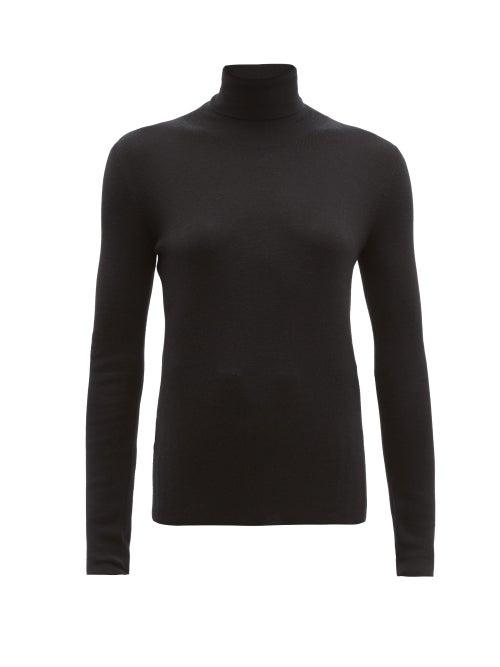 Matchesfashion.com Prada - Cashmere Blend Roll Neck Top - Womens - Black
