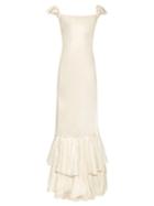 Mes Demoiselles Therese Ruffle-trimmed Silk Maxi Dress