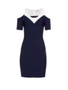 Mugler Bi-colour Stretch-crepe Dress