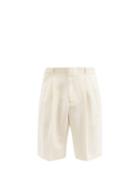 Matchesfashion.com Umit Benan B+ - Roberts Crepe Shorts - Mens - Cream