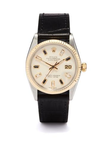 Lizzie Mandler - Vintage Rolex Datejust 35mm Diamond & Gold Watch - Womens - Cream