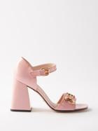 Gucci - Horsebit Patent-leather Sandals - Womens - Pink