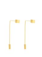 Matchesfashion.com Balenciaga - Angular Tie Pin Earrings - Womens - Gold