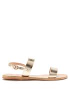 Matchesfashion.com Ancient Greek Sandals - Clio Metallic-leather Sandals - Womens - Gold