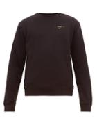 Matchesfashion.com Off-white - Diagonal Arrows Print Cotton Jersey Sweatshirt - Mens - Black Yellow