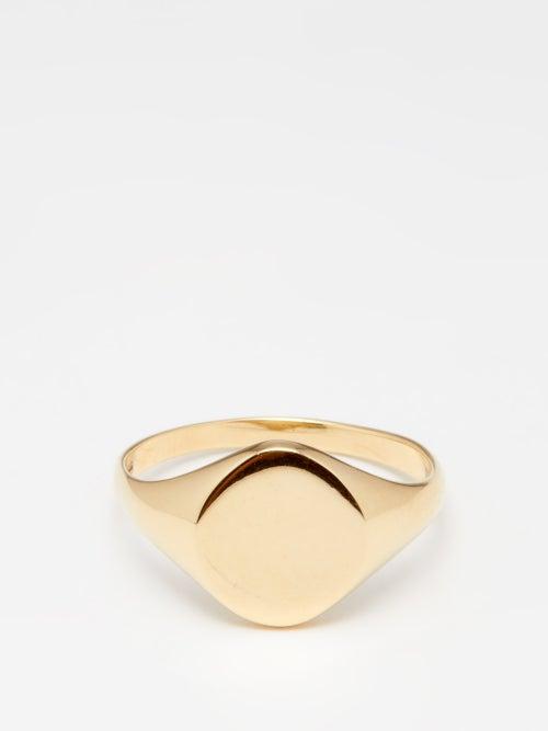 Mateo - 14kt Gold Signet Ring - Mens - Yellow Gold