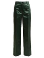 Acne Studios Tiffan Chinz Wide-leg Cotton-blend Satin Trousers
