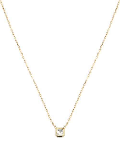 Matchesfashion.com Katkim - Cosma Asscher-cut Diamond & 18kt Gold Necklace - Womens - Yellow Gold
