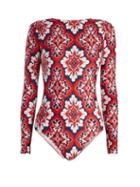 Matchesfashion.com La Doublej - Palazzo Rosso Paddle Suit - Womens - Red Multi