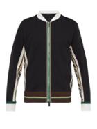 Matchesfashion.com Fendi - Ff Logo Cotton Blend Track Jacket - Mens - Black Multi