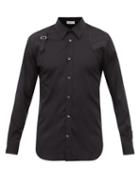 Alexander Mcqueen - Harness Cotton-blend Poplin Shirt - Mens - Black