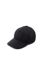 Matchesfashion.com Moncler - Logo-embroidered Cotton Cap - Mens - Black