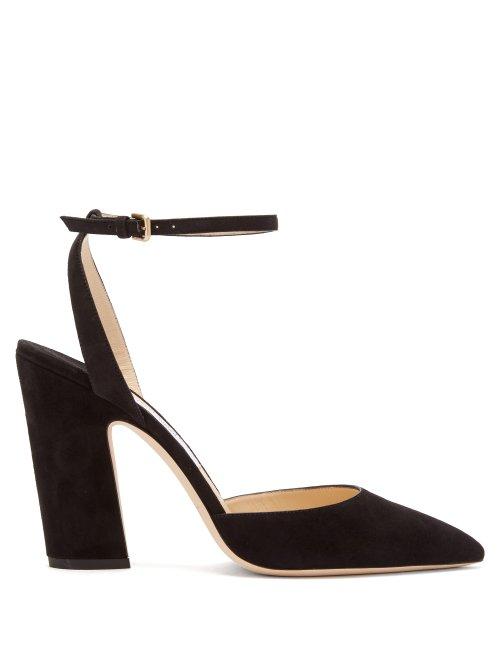 Matchesfashion.com Jimmy Choo - Micky 100 Suede Pumps - Womens - Black