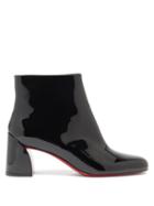 Christian Louboutin - Turela 55 Patent-leather Ankle Boots - Womens - Black