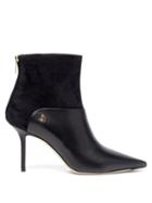 Matchesfashion.com Jimmy Choo - Beyla 85 Suede And Leather Point Toe Ankle Boots - Womens - Black