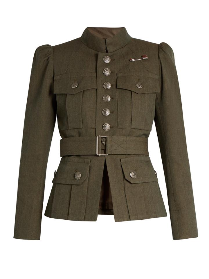 Marc Jacobs Button-down Military Wool Jacket