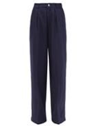 Matchesfashion.com Made In Tomboy - Enea High-rise Wide-leg Jeans - Womens - Dark Denim