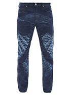 Matchesfashion.com Stefan Cooke - X Lee Printed Slim-leg Jeans - Mens - Blue