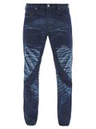 Matchesfashion.com Stefan Cooke - X Lee Printed Slim-leg Jeans - Mens - Blue