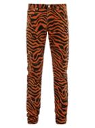 Matchesfashion.com Noon Goons - Tiger Print Cotton Jeans - Mens - Orange