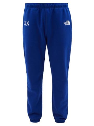 The North Face Xx Kaws - X Kaws Cotton-blend Jersey Track Pants - Mens - Navy