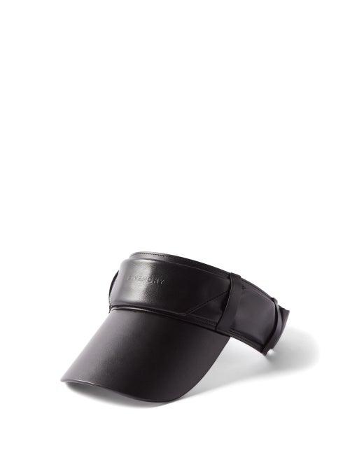 Givenchy - Logo-debossed Leather Visor - Mens - Black