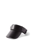 Givenchy - Logo-debossed Leather Visor - Mens - Black