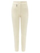 Matchesfashion.com Moncler - High-rise Stretch Technical-gabardine Trousers - Womens - Ivory